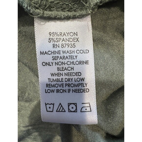 LOGO Lori Goldstein Womens Olive Green Long Sleeve Hi-low Tunic Top Size XS - Picture 6 of 6